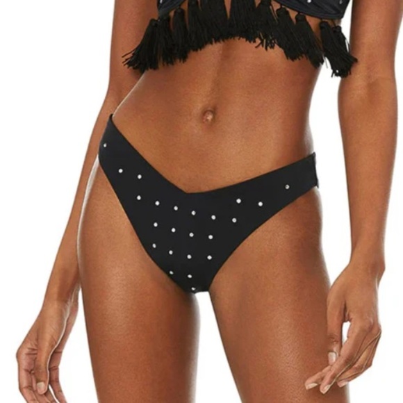 New! Beach Riot Vanessa Crystal Bottom in Black 10031 - Picture 1 of 8